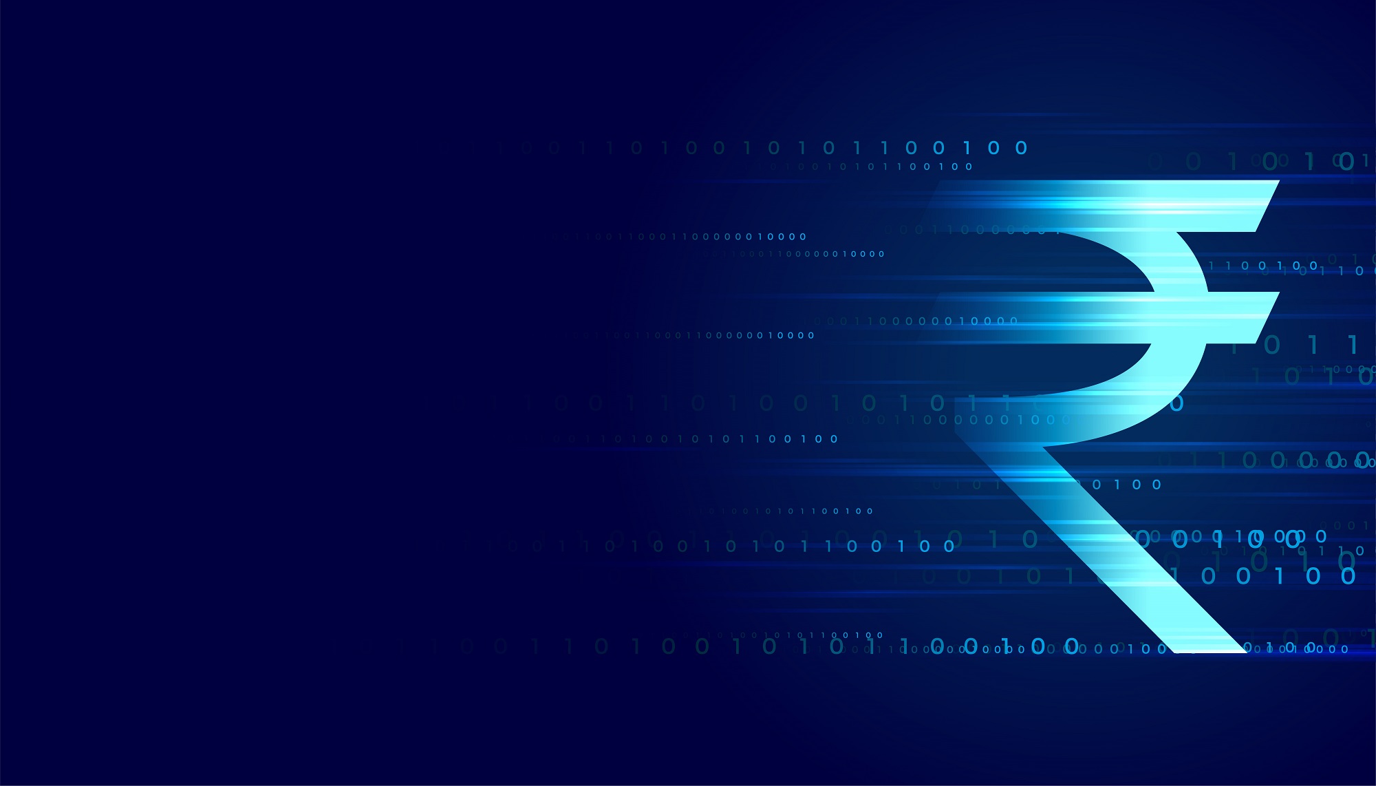 digital rupee technology background design